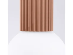Lámpara De Techo Halo Moderno De Aluminio/Vidrio - 1 Fuentes Luminosas - L.12 X A.21 Cm - Moca