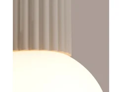 Lámpara De Techo Halo Moderno De Aluminio/Vidrio - 1 Fuentes Luminosas - L.12 X A.21 Cm - Beige