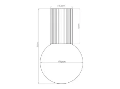 Lámpara De Techo Halo Moderno De Aluminio/Vidrio - 1 Fuentes Luminosas - L.12 X A.21 Cm - Borgoña