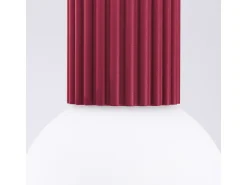 Lámpara De Techo Halo Moderno De Aluminio/Vidrio - 1 Fuentes Luminosas - L.12 X A.21 Cm - Borgoña