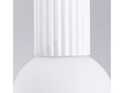Lámpara De Techo Halo Moderno De Aluminio/Vidrio - 1 Fuentes Luminosas - L.12 X A.21 Cm - Blanco