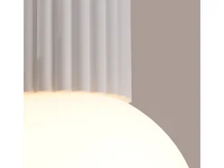Lámpara De Techo Halo Moderno De Aluminio/Vidrio - 1 Fuentes Luminosas - L.12 X A.21 Cm - Blanco