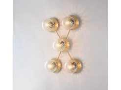 Lámpara de techo Harmony en hierro bronceado cepillado 5 luces L.62 x 42 BL285-PL5-BRZ