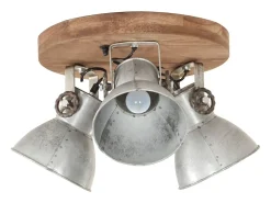 Lámpara de techo industrial 25 W plateado 42x27 cm E27 ES423754