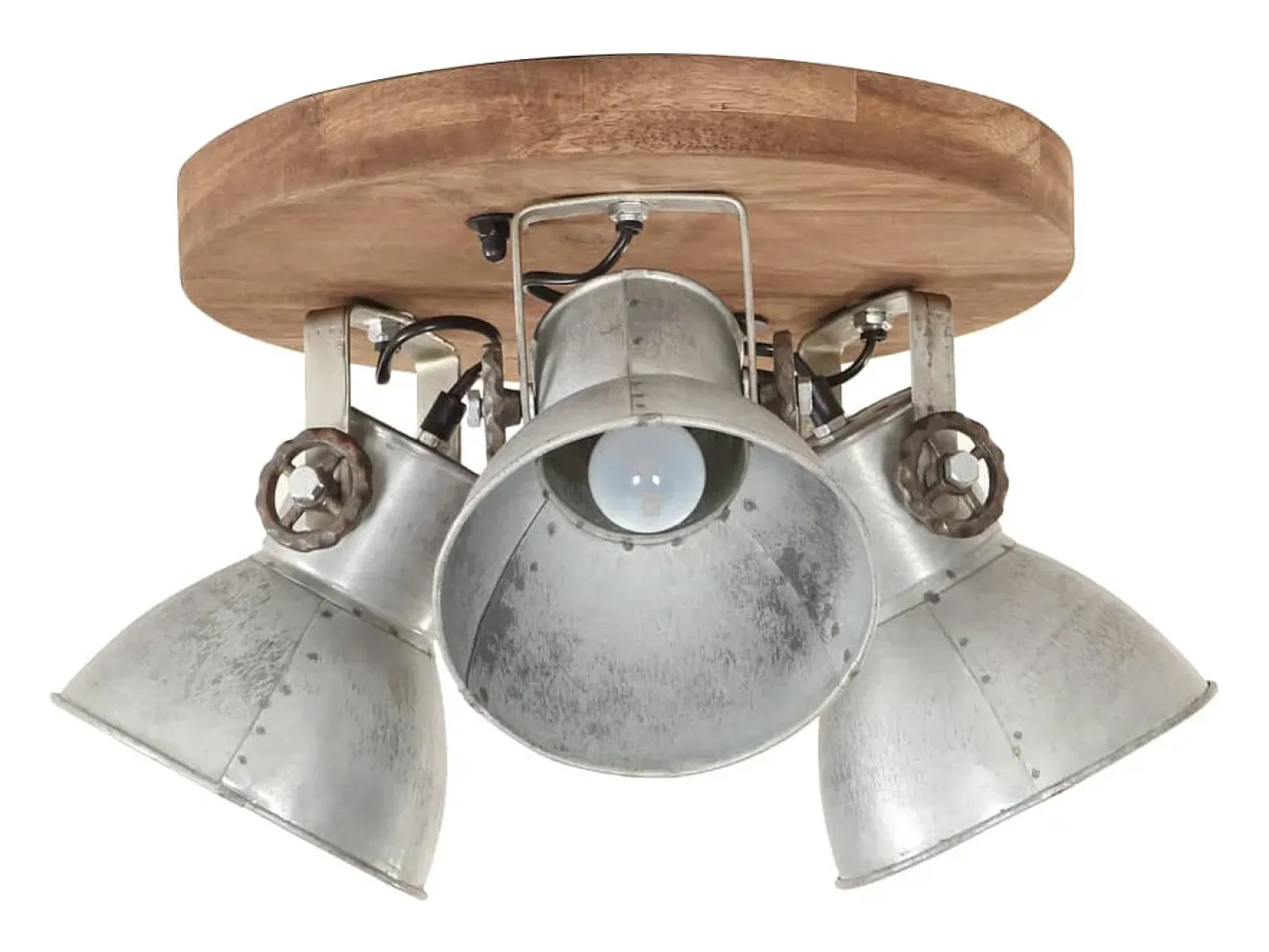 Lámpara de techo industrial 25 W plateado 42x27 cm E27 ES423754