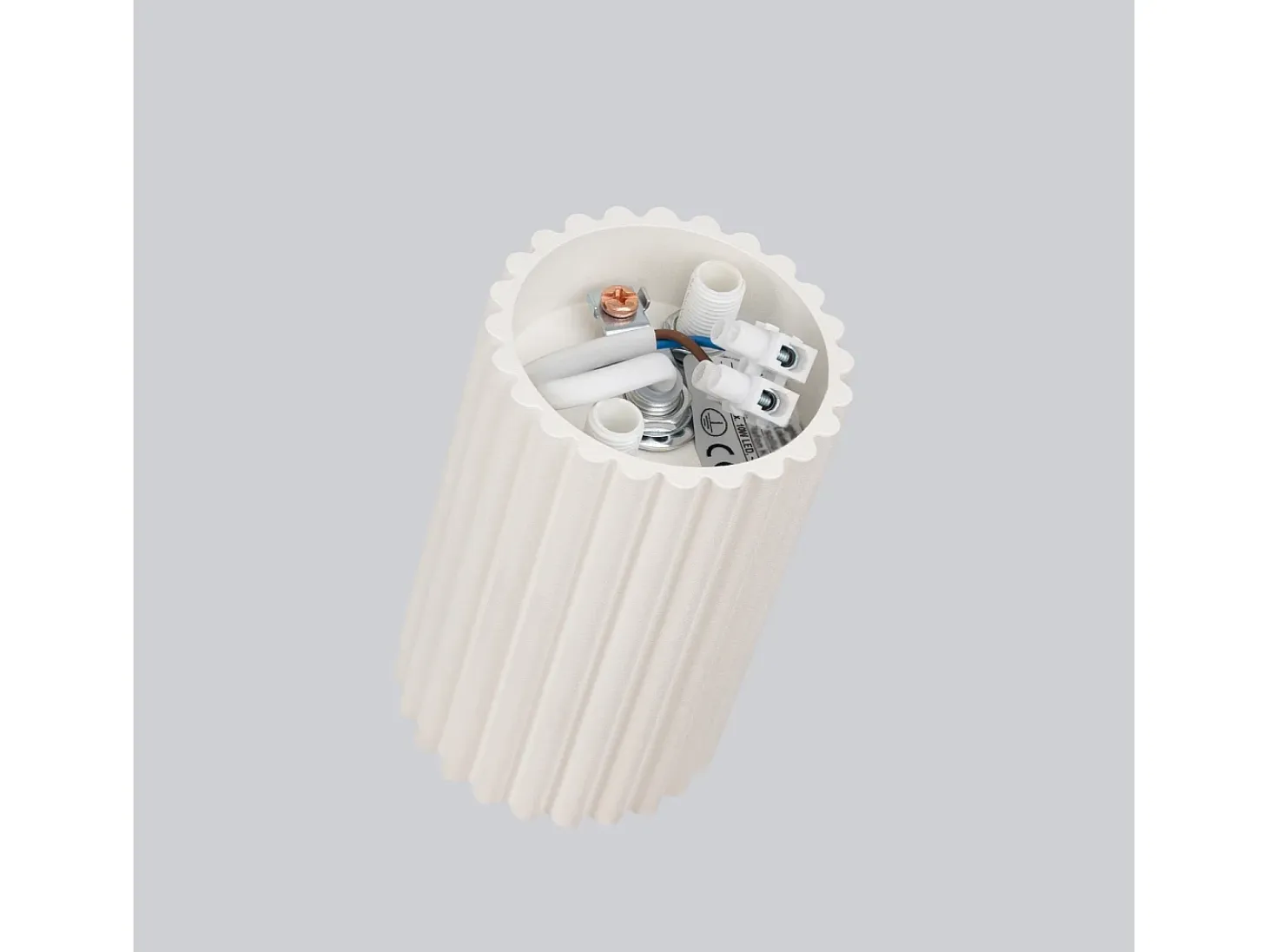 Lámpara De Techo Karbon Minimalista De Aluminio - 1 Fuentes Luminosas - L.6,5 X A.10 Cm - Beige
