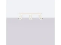 Lámpara De Techo Karbon Minimalista De Aluminio - 3 Fuentes Luminosas - L.45 X A.16,5 Cm - Beige