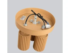 Lámpara De Techo Karbon Minimalista De Aluminio - 3 Fuentes Luminosas - L.19,5 X A.18 Cm - Dorado