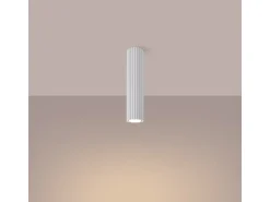 Lámpara De Techo Karbon Minimalista De Aluminio - 1 Fuentes Luminosas - L.6,5 X A.30 Cm - Blanco