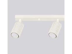 Lámpara De Techo Karbon Minimalista De Aluminio - 4 Fuentes Luminosas - L.81 X A.16,5 Cm - Beige