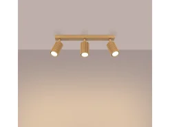 Lámpara De Techo Karbon Minimalista De Aluminio - 3 Fuentes Luminosas - L.45 X A.16,5 Cm - Dorado
