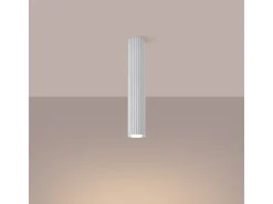Lámpara De Techo Karbon Minimalista De Aluminio - 1 Fuentes Luminosas - L.6,5 X A.40 Cm - Blanco