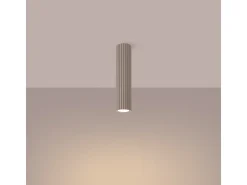 Lámpara De Techo Karbon Minimalista De Aluminio - 1 Fuentes Luminosas - L.6,5 X A.30 Cm - Gris Pardo