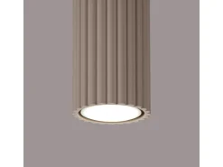Lámpara De Techo Karbon Minimalista De Aluminio - 1 Fuentes Luminosas - L.6,5 X A.30 Cm - Gris Pardo