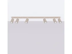 Lámpara De Techo Karbon Minimalista De Aluminio - 6 Fuentes Luminosas - L.117 X A.16,5 Cm - Gris Pardo