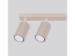 Lámpara De Techo Karbon Minimalista De Aluminio - 6 Fuentes Luminosas - L.117 X A.16,5 Cm - Gris Pardo