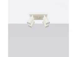 Lámpara De Techo Karbon Minimalista De Aluminio - 4 Fuentes Luminosas - L.25 X A.16,5 Cm - Beige
