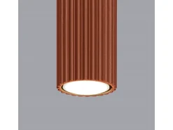 Lámpara De Techo Karbon Minimalista De Aluminio - 1 Fuentes Luminosas - L.6,5 X A.10 Cm - Ocre Rojo