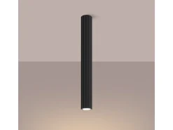 Lámpara De Techo Karbon Minimalista De Aluminio - 1 Fuentes Luminosas - L.6,5 X A.60 Cm - Negro