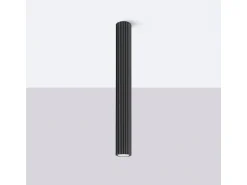 Lámpara De Techo Karbon Minimalista De Aluminio - 1 Fuentes Luminosas - L.6,5 X A.60 Cm - Negro
