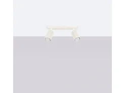 Lámpara De Techo Karbon Minimalista De Aluminio - 2 Fuentes Luminosas - L.30 X A.16,5 Cm - Beige