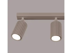 Lámpara De Techo Karbon Minimalista De Aluminio - 3 Fuentes Luminosas - L.45 X A.16,5 Cm - Gris Pardo