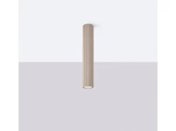 Lámpara De Techo Karbon Minimalista De Aluminio - 1 Fuentes Luminosas - L.6,5 X A.40 Cm - Gris Pardo