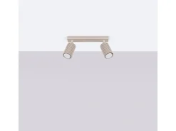 Lámpara De Techo Karbon Minimalista De Aluminio - 2 Fuentes Luminosas - L.30 X A.16,5 Cm - Gris Pardo