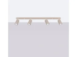 Lámpara De Techo Karbon Minimalista De Aluminio - 4 Fuentes Luminosas - L.81 X A.16,5 Cm - Gris Pardo