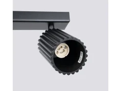 Lámpara De Techo Karbon Minimalista De Aluminio - 6 Fuentes Luminosas - L.117 X A.16,5 Cm - Negro