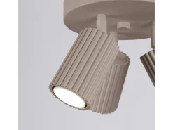 Lámpara De Techo Karbon Minimalista De Aluminio - 3 Fuentes Luminosas - L.19,5 X A.18 Cm - Gris Pardo