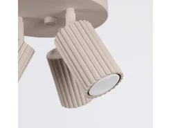 Lámpara De Techo Karbon Minimalista De Aluminio - 3 Fuentes Luminosas - L.19,5 X A.18 Cm - Gris Pardo