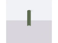 Lámpara De Techo Karbon Minimalista De Aluminio - 1 Fuentes Luminosas - L.6,5 X A.30 Cm - Verde Oliva