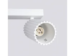 Lámpara De Techo Karbon Minimalista De Aluminio - 6 Fuentes Luminosas - L.117 X A.16,5 Cm - Blanco