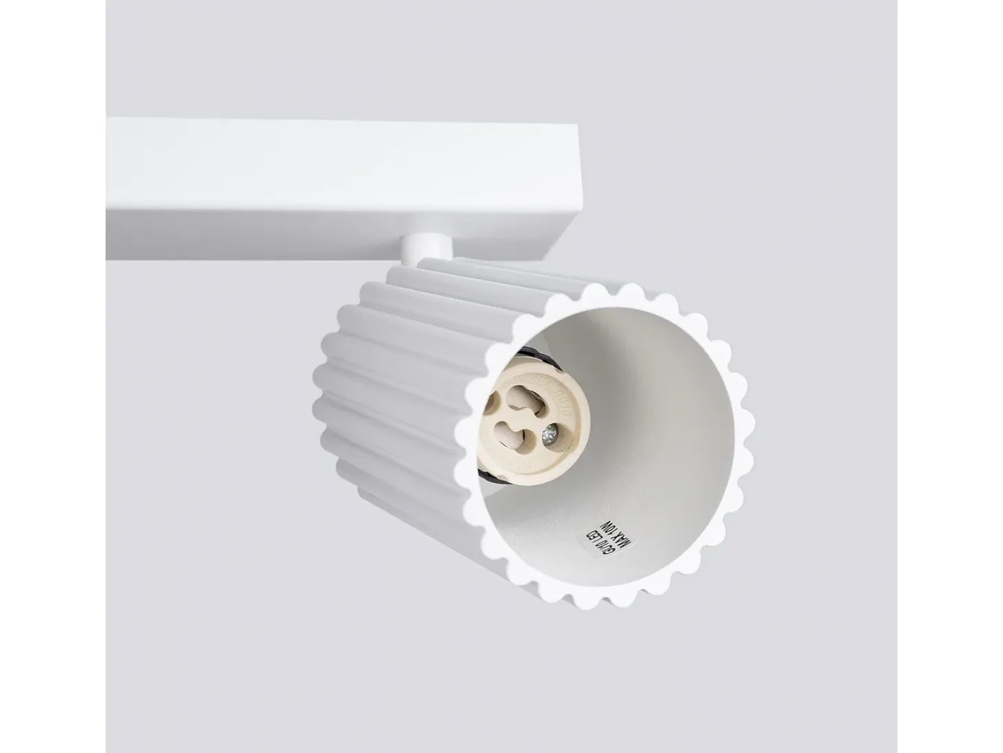 Lámpara De Techo Karbon Minimalista De Aluminio - 6 Fuentes Luminosas - L.117 X A.16,5 Cm - Blanco