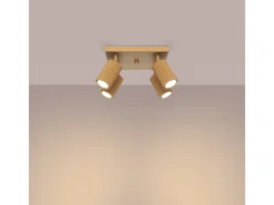 Lámpara De Techo Karbon Minimalista De Aluminio - 4 Fuentes Luminosas - L.25 X A.16,5 Cm - Dorado