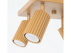 Lámpara De Techo Karbon Minimalista De Aluminio - 4 Fuentes Luminosas - L.25 X A.16,5 Cm - Dorado