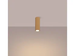 Lámpara De Techo Karbon Minimalista De Aluminio - 1 Fuentes Luminosas - L.6,5 X A.20 Cm - Dorado