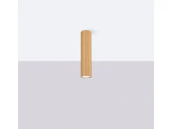 Lámpara De Techo Karbon Minimalista De Aluminio - 1 Fuentes Luminosas - L.6,5 X A.30 Cm - Dorado
