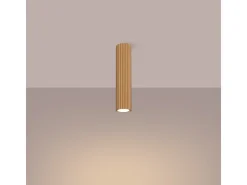 Lámpara De Techo Karbon Minimalista De Aluminio - 1 Fuentes Luminosas - L.6,5 X A.30 Cm - Dorado