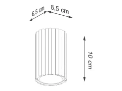 Lámpara De Techo Karbon Minimalista De Aluminio - 1 Fuentes Luminosas - L.6,5 X A.10 Cm - Gris Pardo