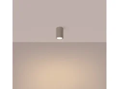 Lámpara De Techo Karbon Minimalista De Aluminio - 1 Fuentes Luminosas - L.6,5 X A.10 Cm - Gris Pardo