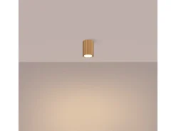 Lámpara De Techo Karbon Minimalista De Aluminio - 1 Fuentes Luminosas - L.6,5 X A.10 Cm - Dorado