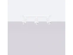 Lámpara De Techo Karbon Minimalista De Aluminio - 3 Fuentes Luminosas - L.45 X A.16,5 Cm - Blanco