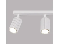 Lámpara De Techo Karbon Minimalista De Aluminio - 3 Fuentes Luminosas - L.45 X A.16,5 Cm - Blanco