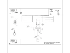 Lámpara De Techo Lagos Moderno De Acero - 5 Fuentes Luminosas - L.25 X A.33 Cm - Negro