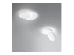 Lámpara de techo LED DRUM en metal blanco mate 43W Perenz