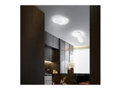 Lámpara de techo LED DRUM en metal blanco mate 33W Perenz