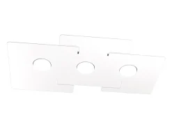 Lámpara de techo LED ECHO Top Light de metal blanco rectangular con 3 portalámparas Gx53