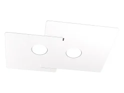 Lámpara de techo LED ECHO Top Light de metal blanco rectangular con 2 portalámparas Gx53